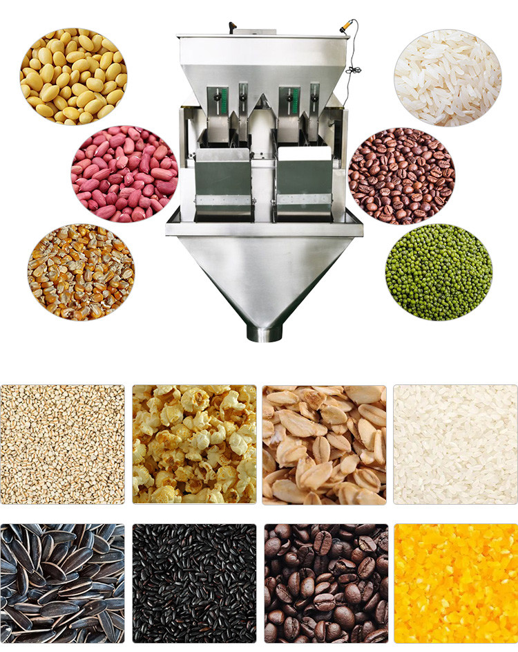 Multihead Weigher Vertical Packing Machine For Snack Food Nuts Popcorn