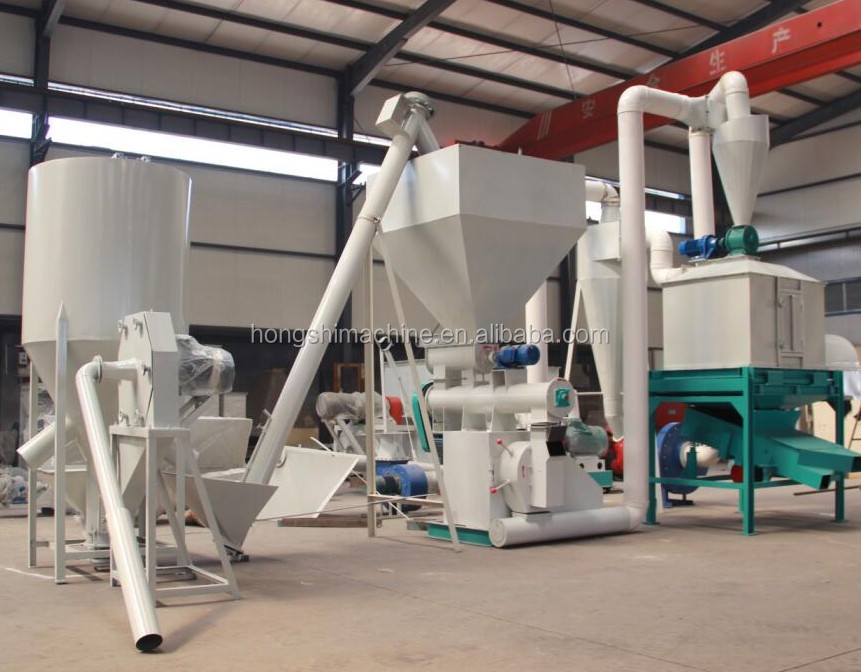 Small Complete Animal Feed Pellet Machine Production Line High Quality