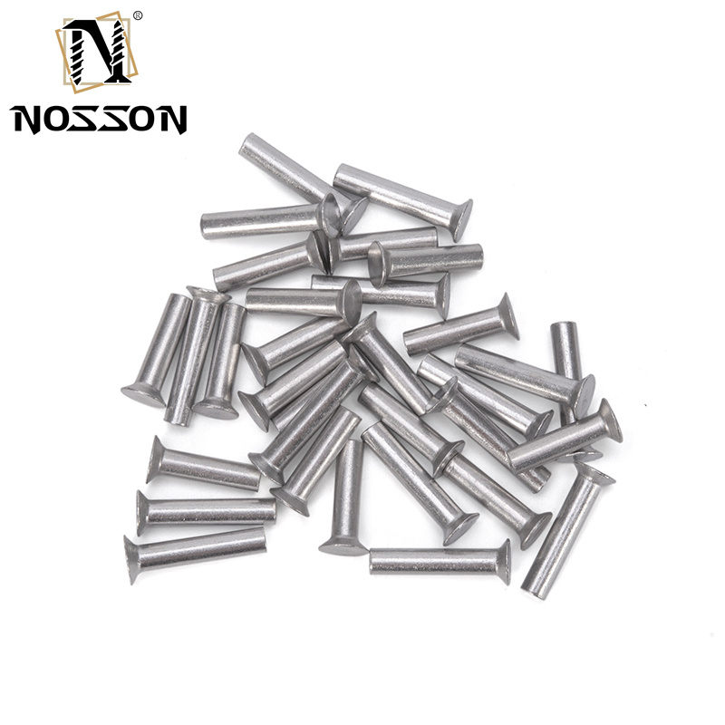 ANSI/ASME Standard Flat Head Solid Rivet Bright Finish and Stainless Steel/Aluminium Material for Heavy Duty Applications