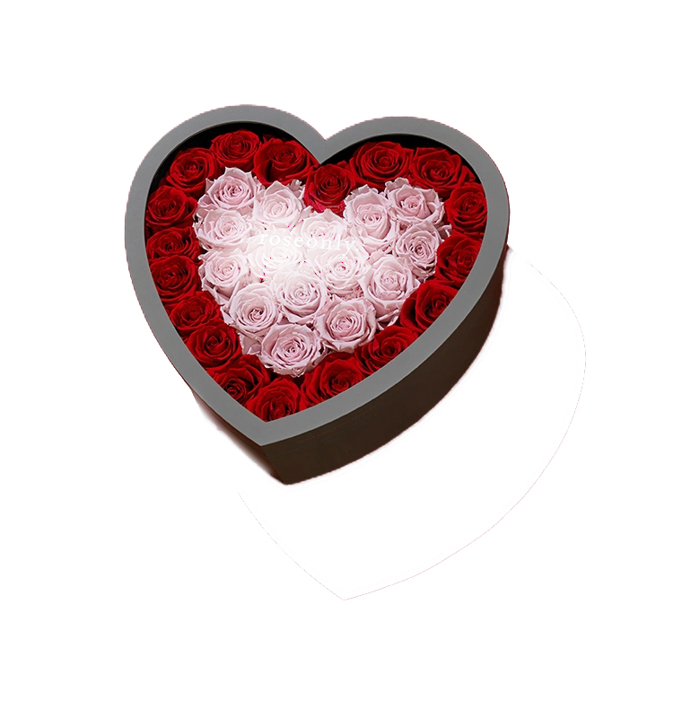 Custom Design Cardboard Heart Shape Packaging Gift Flower Box with Luxury Printing