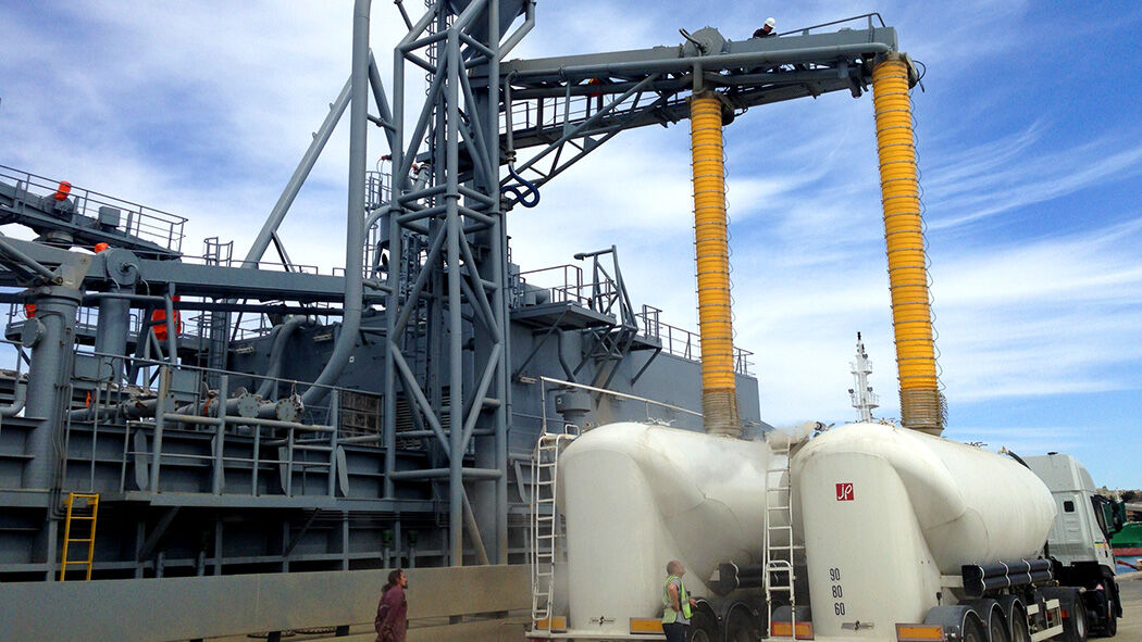 Cement Bulk Container Unloading Equipment System Truck Loading Telescopic Chute
