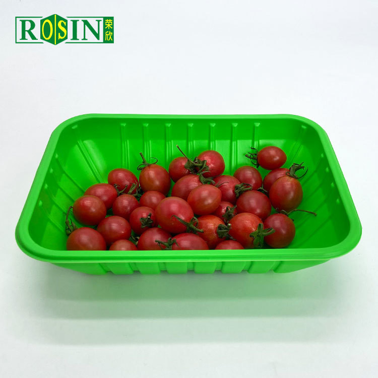 PP Corn Starch Disposable Fresh Meat Chicken Fruit Vegetable Container Plastic Frozen Food Packing Tray