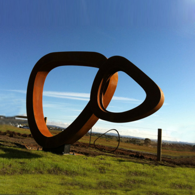 Contemporary Art  Vintage Garden Design Ornament Outdoor Corten Steel Sculptures