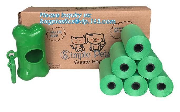 High Quality Eco-friendly Degradable Fashion With Printing Doggy Pet Dog Waste Poop Bags, Eco friendly pet dog waste poo