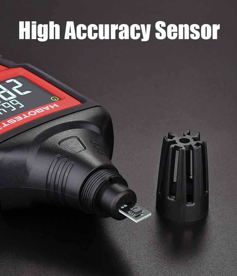 60 Degree Digital Lcd Temperature Thermometer Humidity Meter Clock