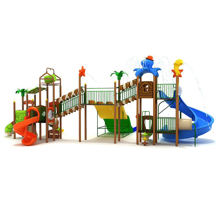 Swimming Pool Game Fiberglass Large Kids Slide Anti Ultraviolet