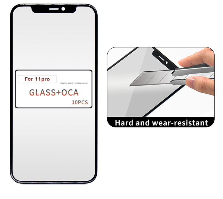 Other Compatible Mobile Phone Front Glass Outer With Oca for iPhone 11p/11pm and 100% Tested QC