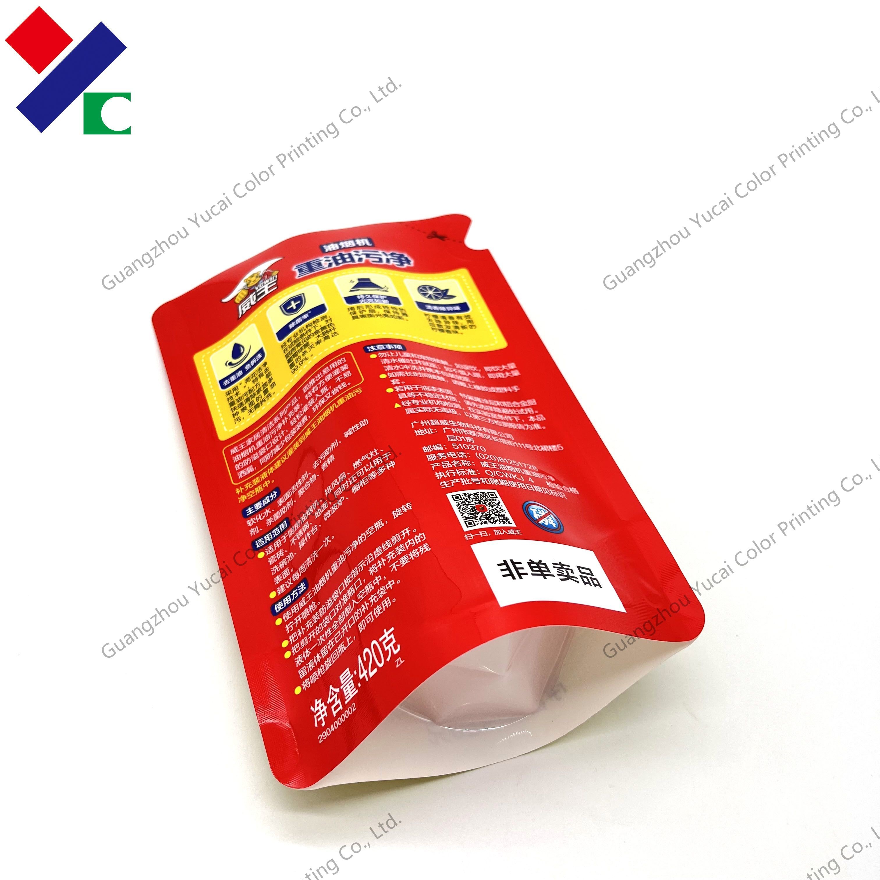 Custom 1L 2L 3L Stand Up Pouches Liquid Detergent Washing Powder