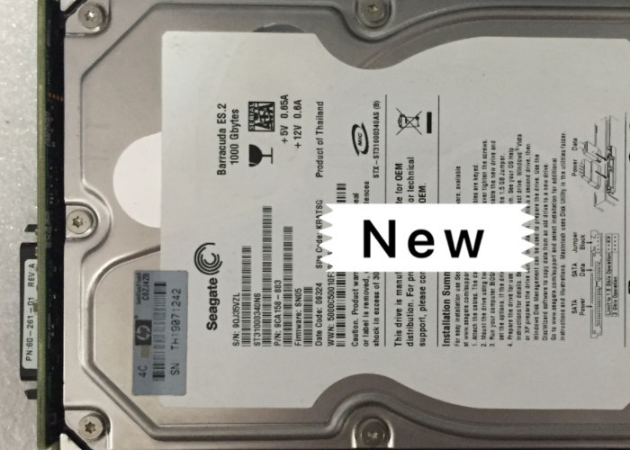 AJ740A 480942-001 HP Hard Disk SATA 1TB P2000 3.5" Shape New Condition