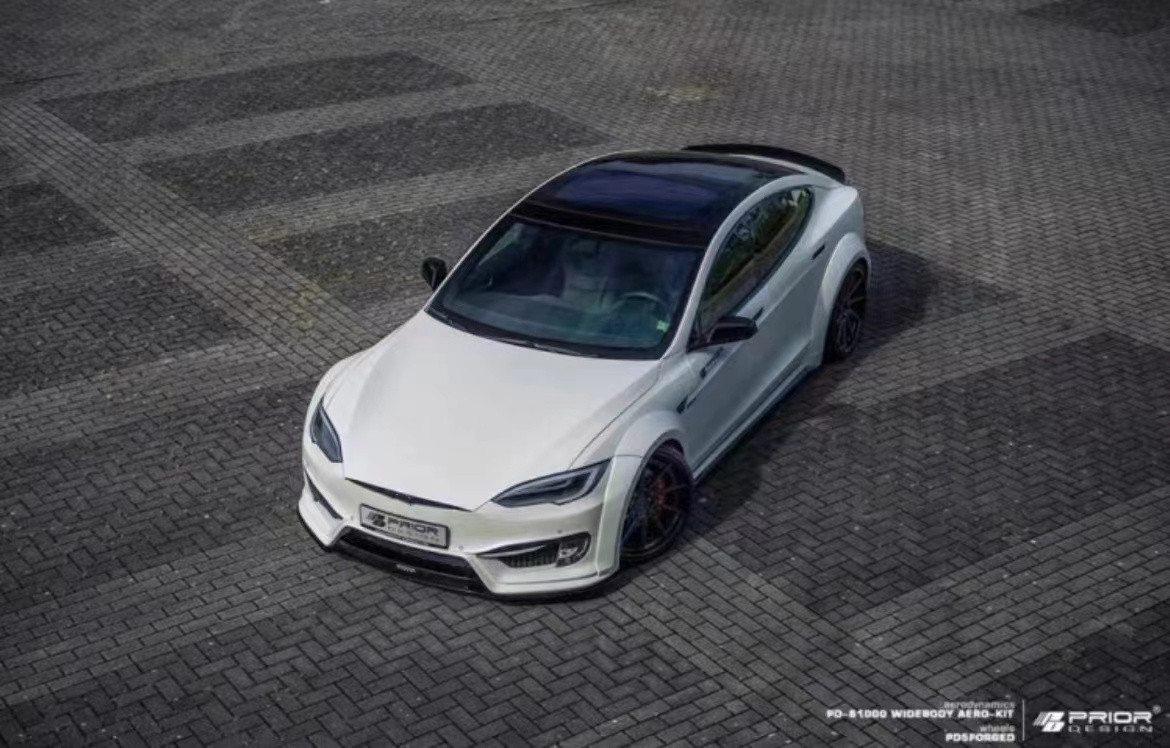 For tesla Model S Body Kit MODEL S Upgraded PD-style Front and Rear Bumper Spoiler Body Kits