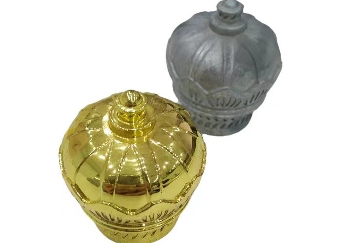 High Quality Zamak Perfume Bottle Lids Gold Crown Personalized Bottle Tops
