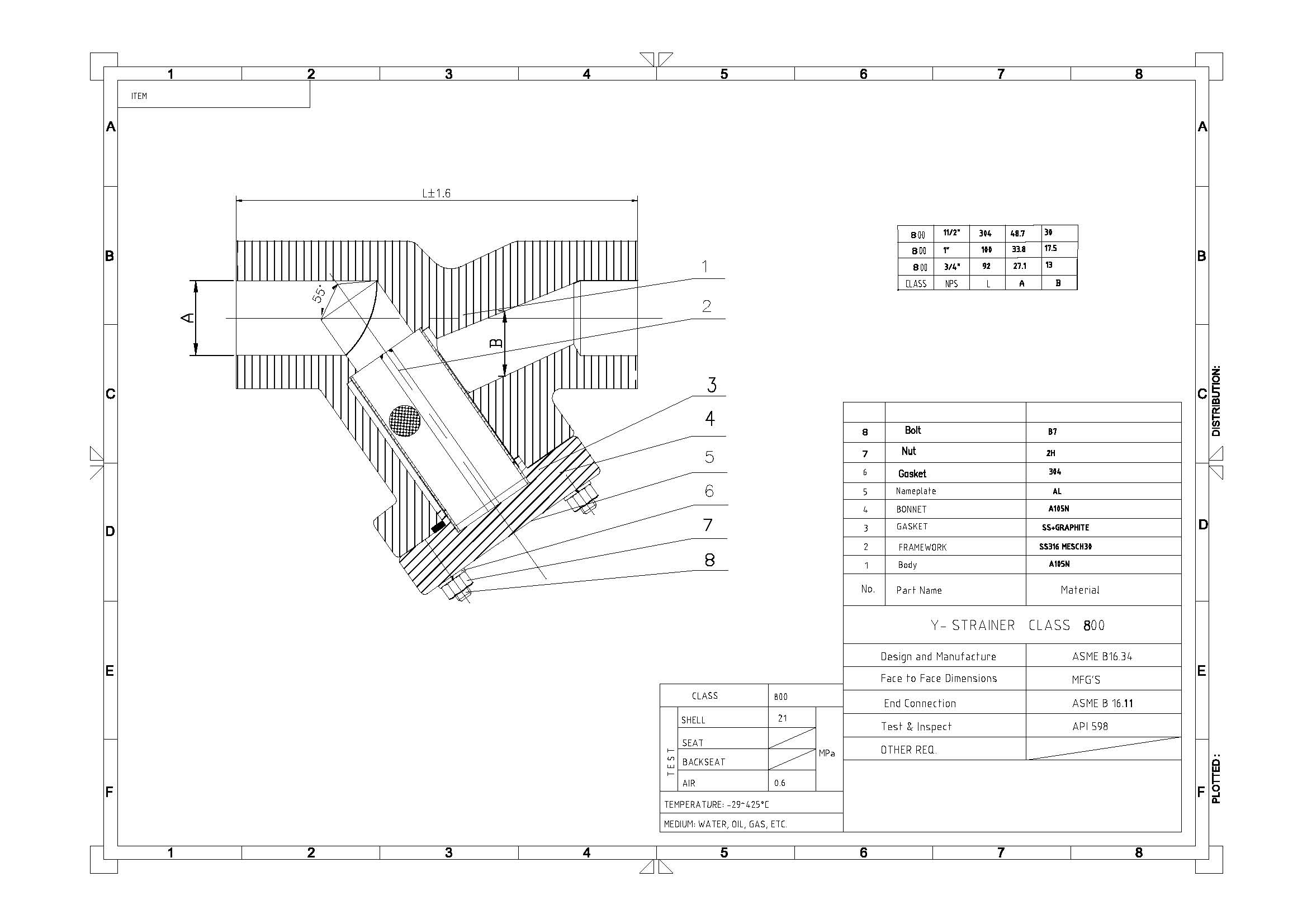 High Pressure/Small Size Y Type Strainer/2 inch y strainer/flanged y strainer/metal strainer