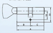 Custom High Security Euro Cylinder Locks / 5 Pin Euro Cylinder Lock