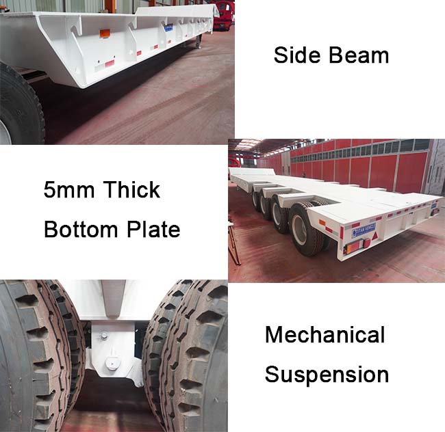 TITAN 4 Axle 100 Tons Folding Gooseneck Trailer for Sale Folding Neck Lowboy for Sale
