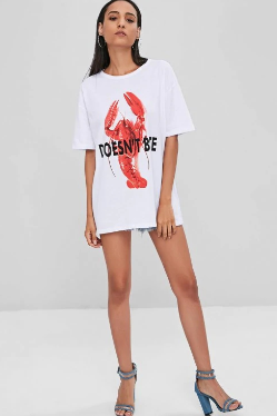 2018 Summer White Short Sleeve Printed Cotton Women T Shirt