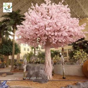 China UVG indoor cherry blossom artificial tree with pink flowers for Water World decoration CHR153 on sale