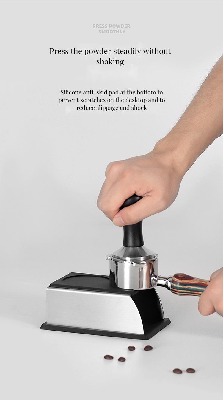 Professional Baristas Coffee Maker Tray with Solid Wood Base Coffee Tea Accessories