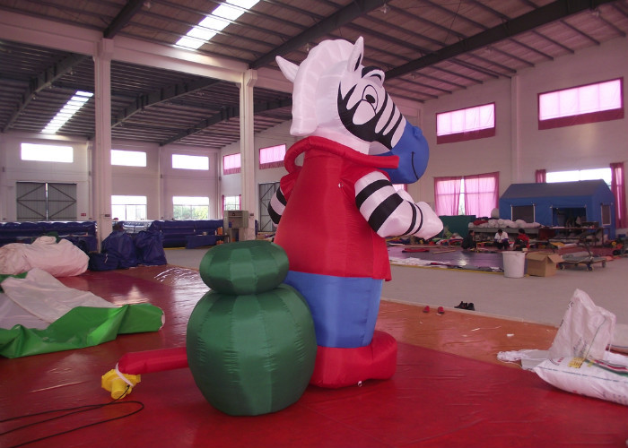 Strong PVC Nylon Standing inflatable zebra Advertising Signs Beautiful big Inflatable Zebra for sale