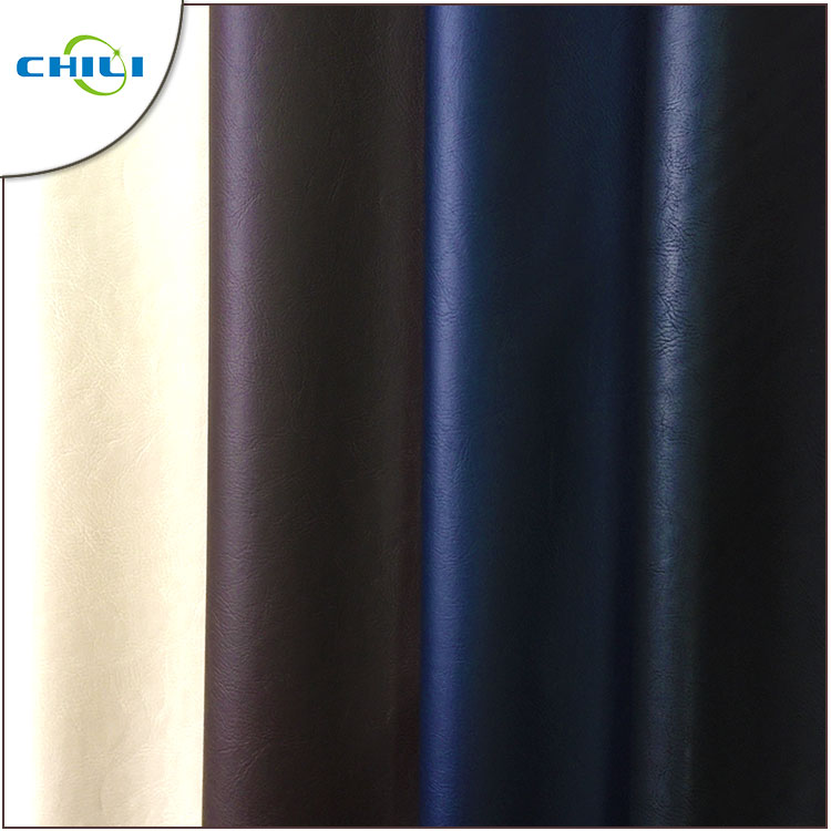 Red PU Leather Fabric , Leather Like Material High Elasticity Wear Resistant