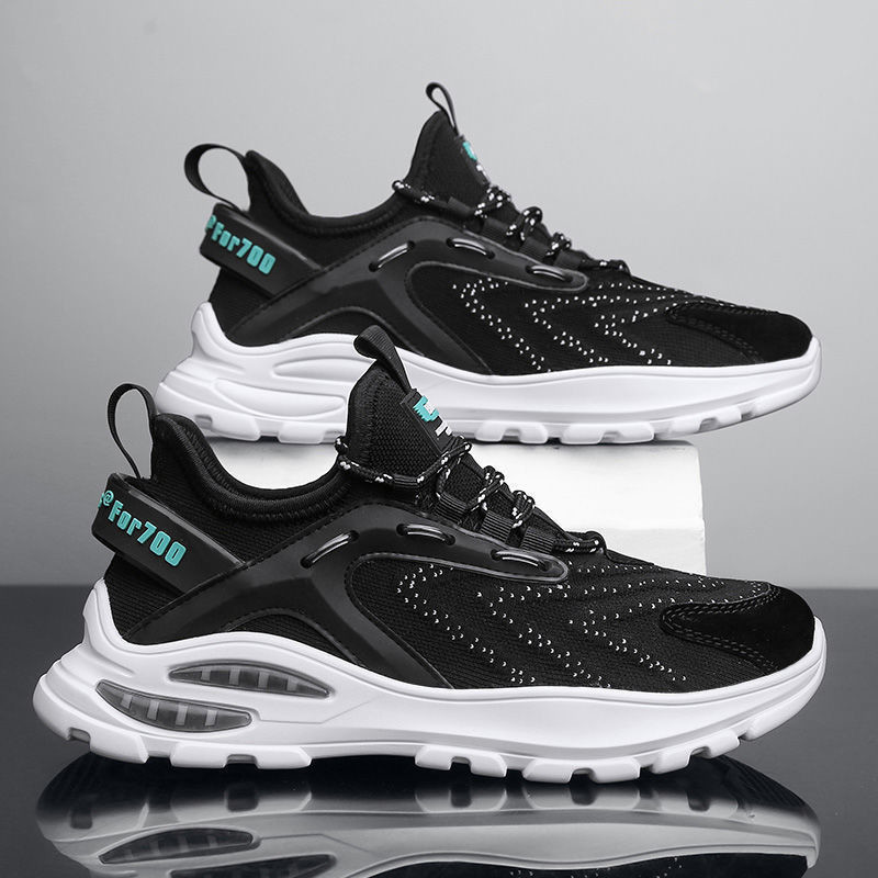 Summer New Running Shoes Men'S Flying Weave Mesh Breathable Casual Fashion Shoes