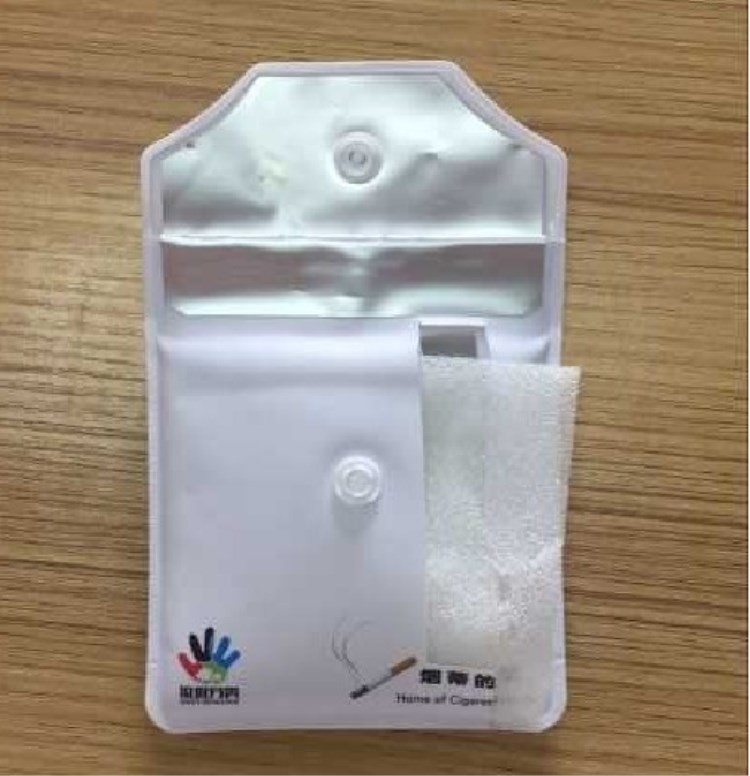 Disposable PVC EVA Pocket Ashtray Outdoor Eco Friendly OEM