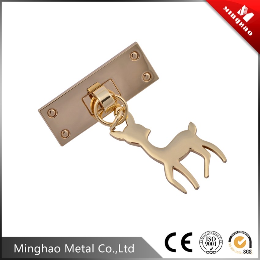 Beautiful deer handbag decoration accessories for bag parts,44.72*17mm