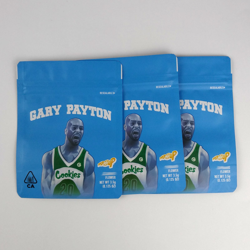 3.5g Childproof Plastic Herb Bags For Packaging Cereal Milk Gary Payton Cookies