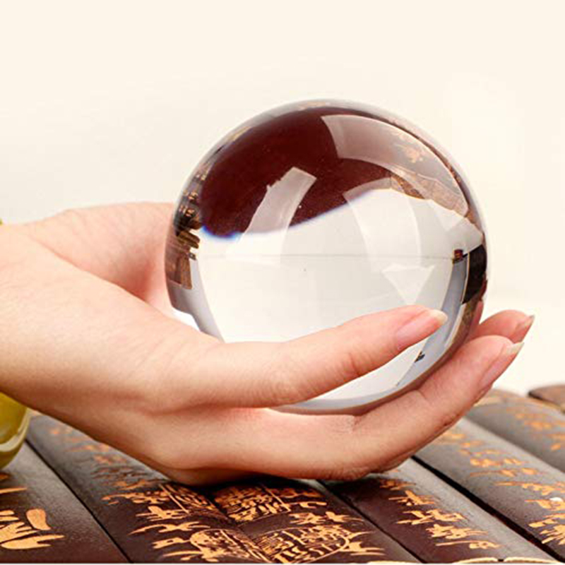 Decorative Transparent Resin Ball , Clear Crystal Ball 100mm