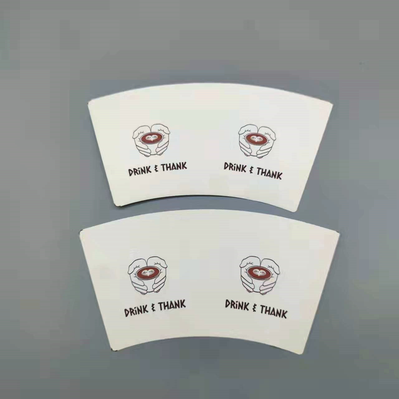 Food Grade Paper Cup Fan Eco Friendly Disposable Biodegradable For Beverage