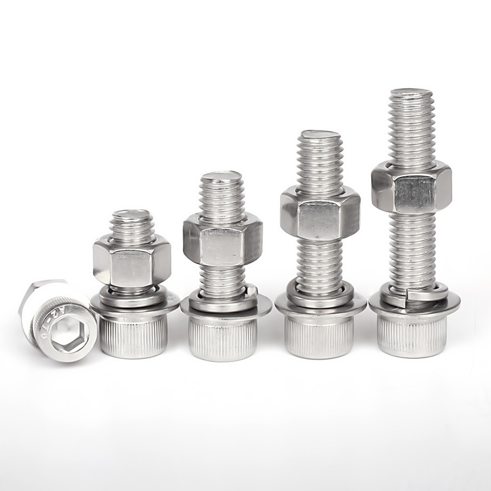 Stainless Steel Hex Head Screws / 316 Stainless Steel Screws Plain Black Oxide Zinc Plated