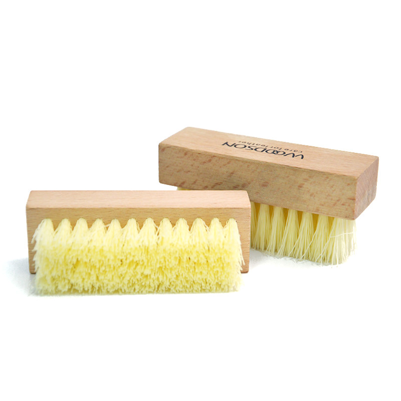 Plastic Hair Trainer Sneaker Cleaning Brush Tool Wooden Handle ODM