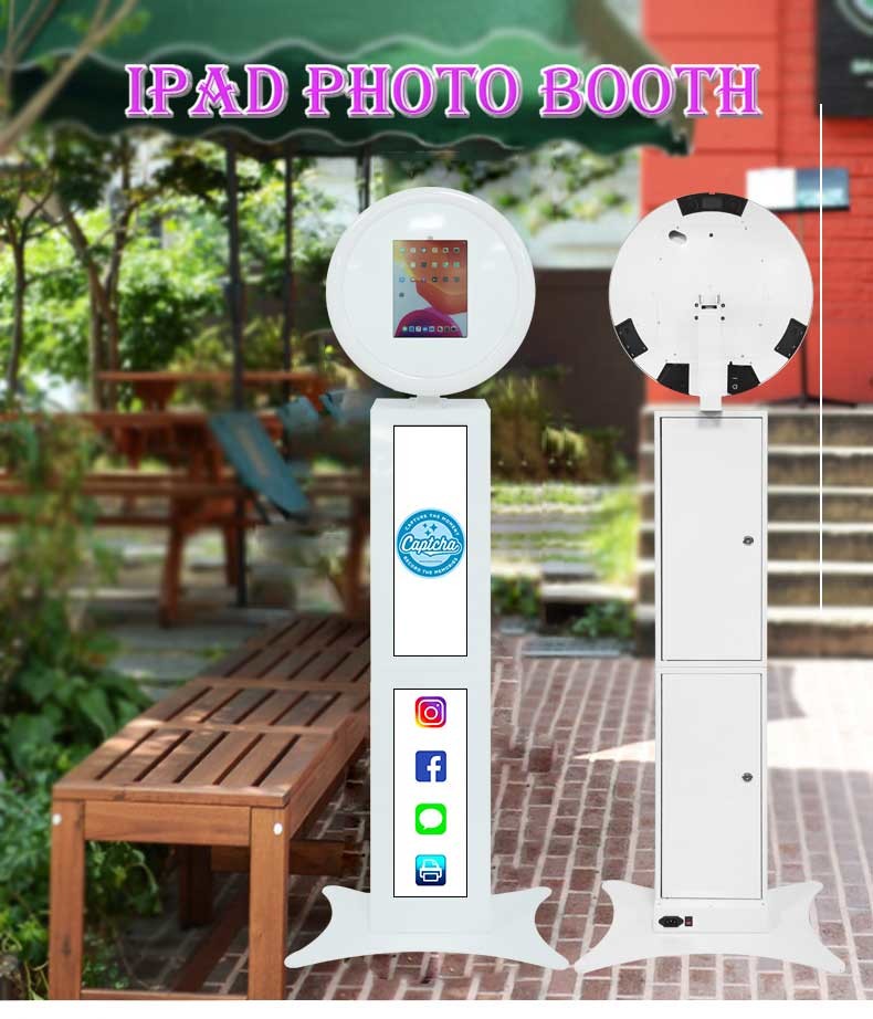 Metal Shell Ring Light Selfie Station Magic Portable Led Photo Booth Round For Ipad