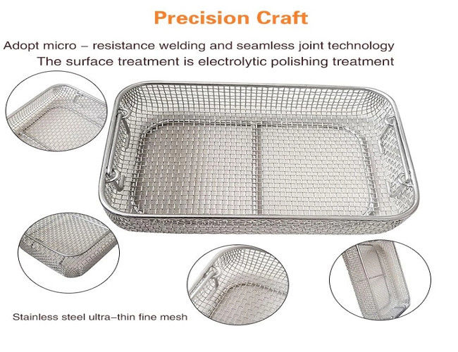 100mm Height 1mm Wire Stainless Steel Wire Baskets For Household