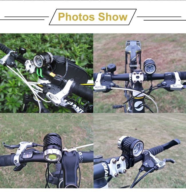 Durable and Water Resistant 2000 Lumens Bike Front Light Water Resistant