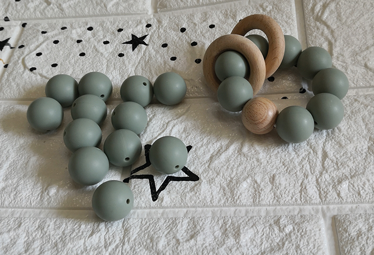 20mm silicone-bead baby teether silicone beads for necklaces