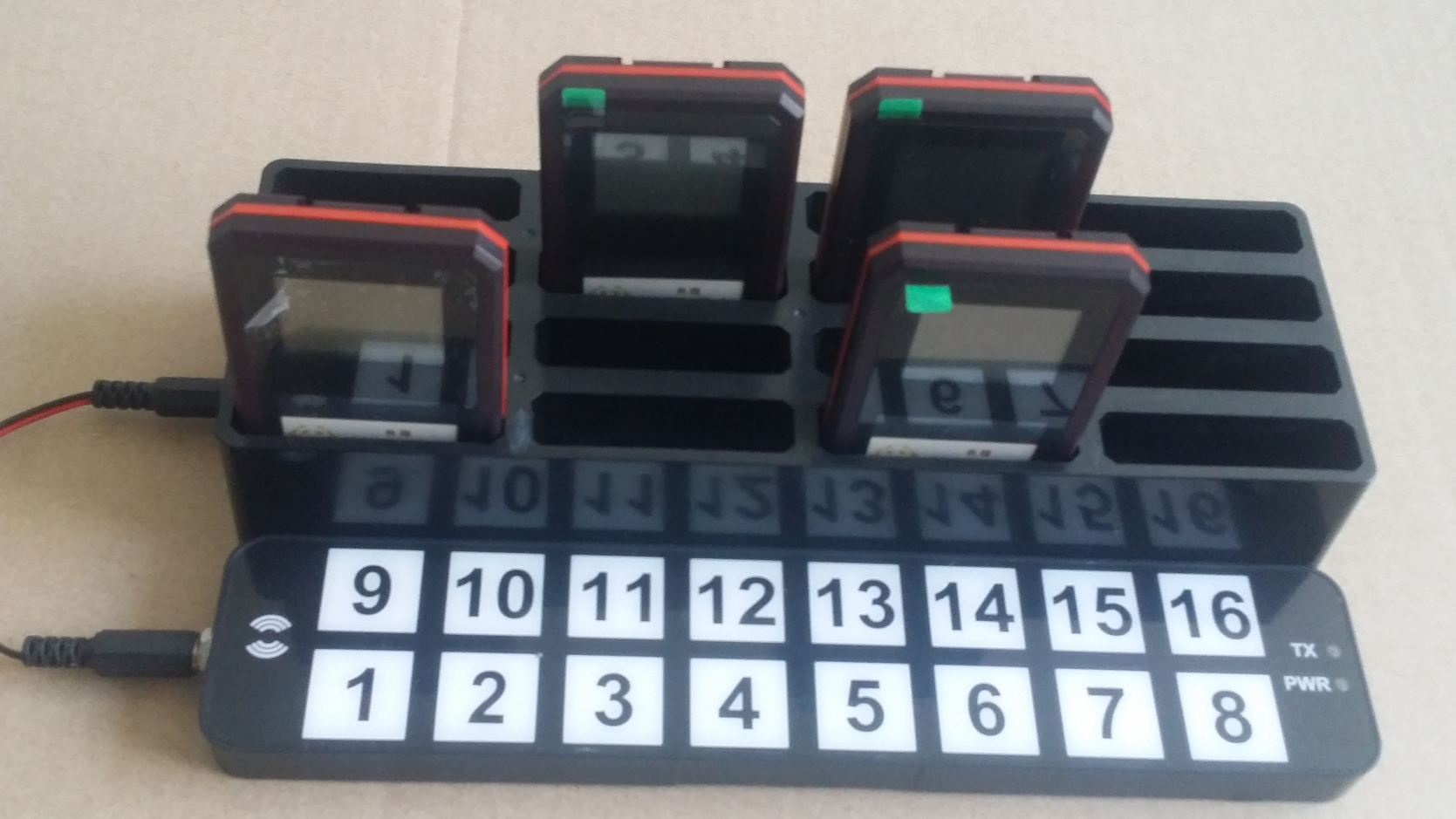 wireless remote control 138-930 MHz small card pager with water resistant and easy charging