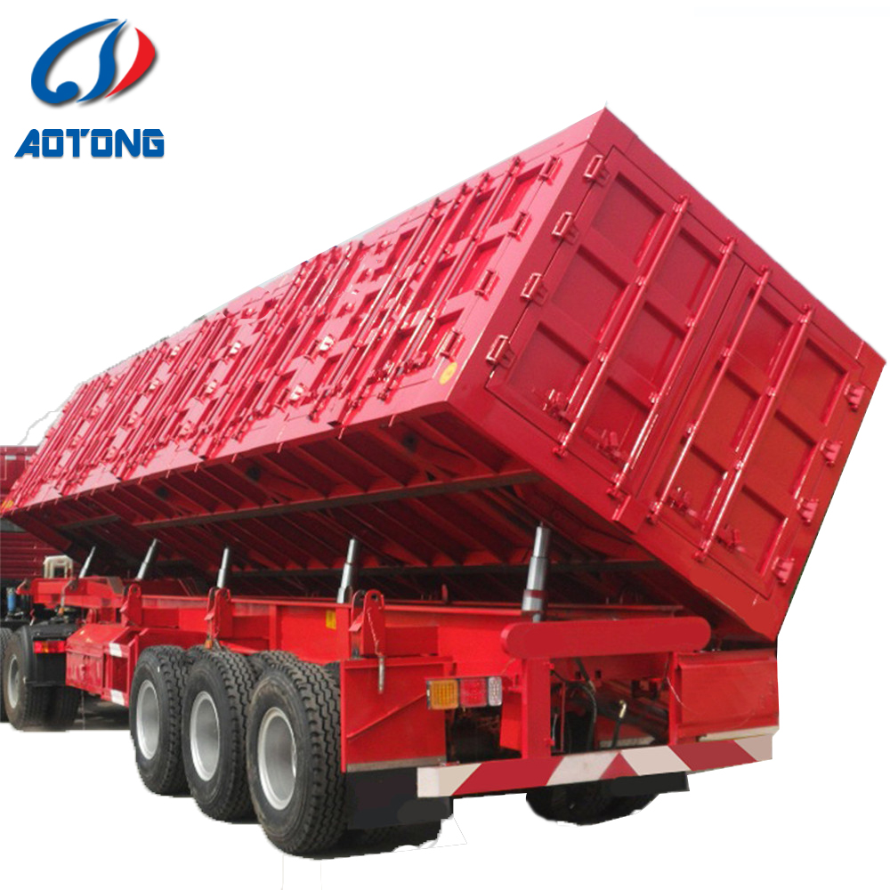 100 Tons Double Axles U Shaped End Rear Tipper Dumper Semi Truck Trailer for in Market