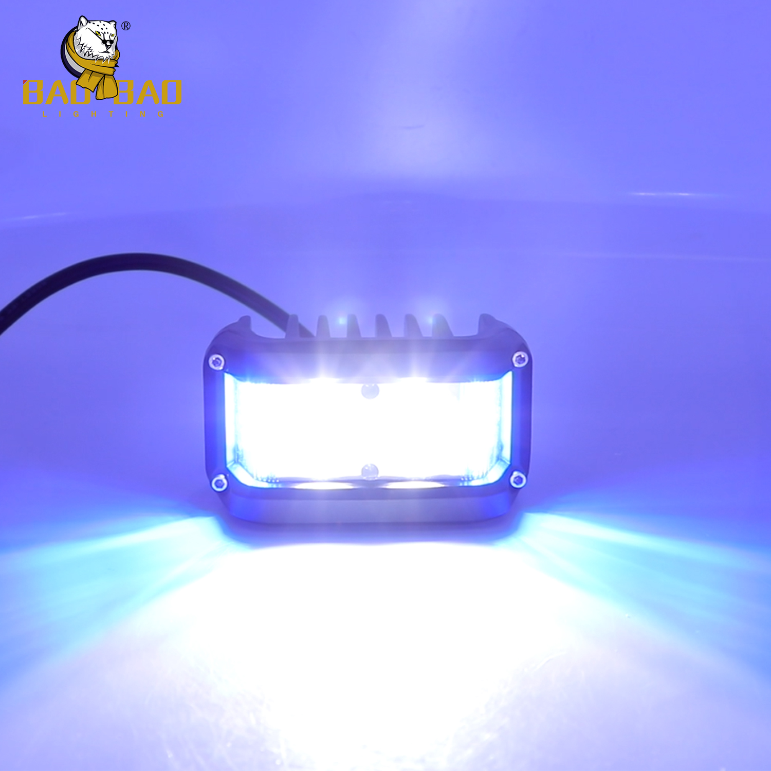 2 Beam White yellow Red Blue RGB Flash Color Universal Spotlight For Motorbike