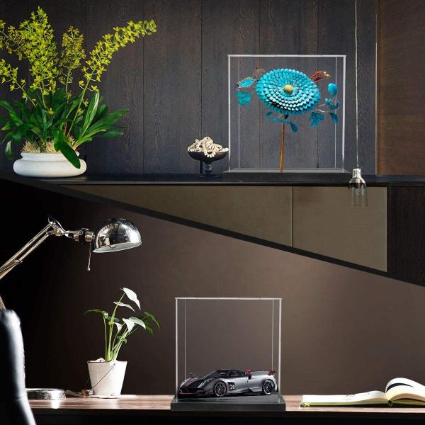 Plastic Acrylic Display Box 60cm 50cm 40cm Machine Glass Cabinet Violet Bear Model Box