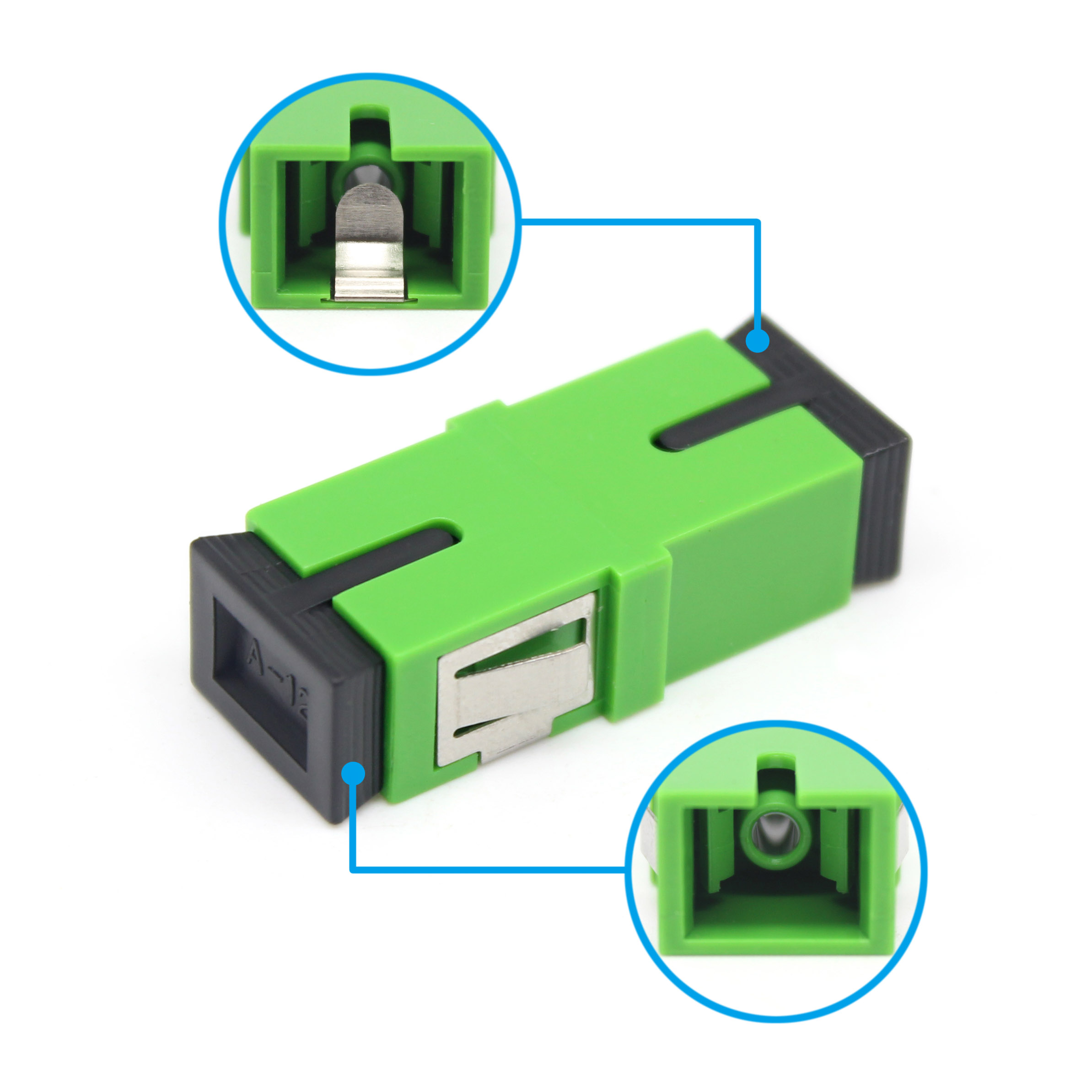 0.2dB Insertion Lose SC APC Single Mode Fiber Adapter for 3G Network Installation