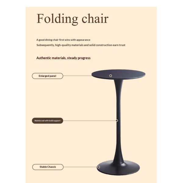 Modern Simple Metal Tulip Trumpet Round Coffee Table Leisure High-legged Side Table for Home Dining Room Negotiation Meetings