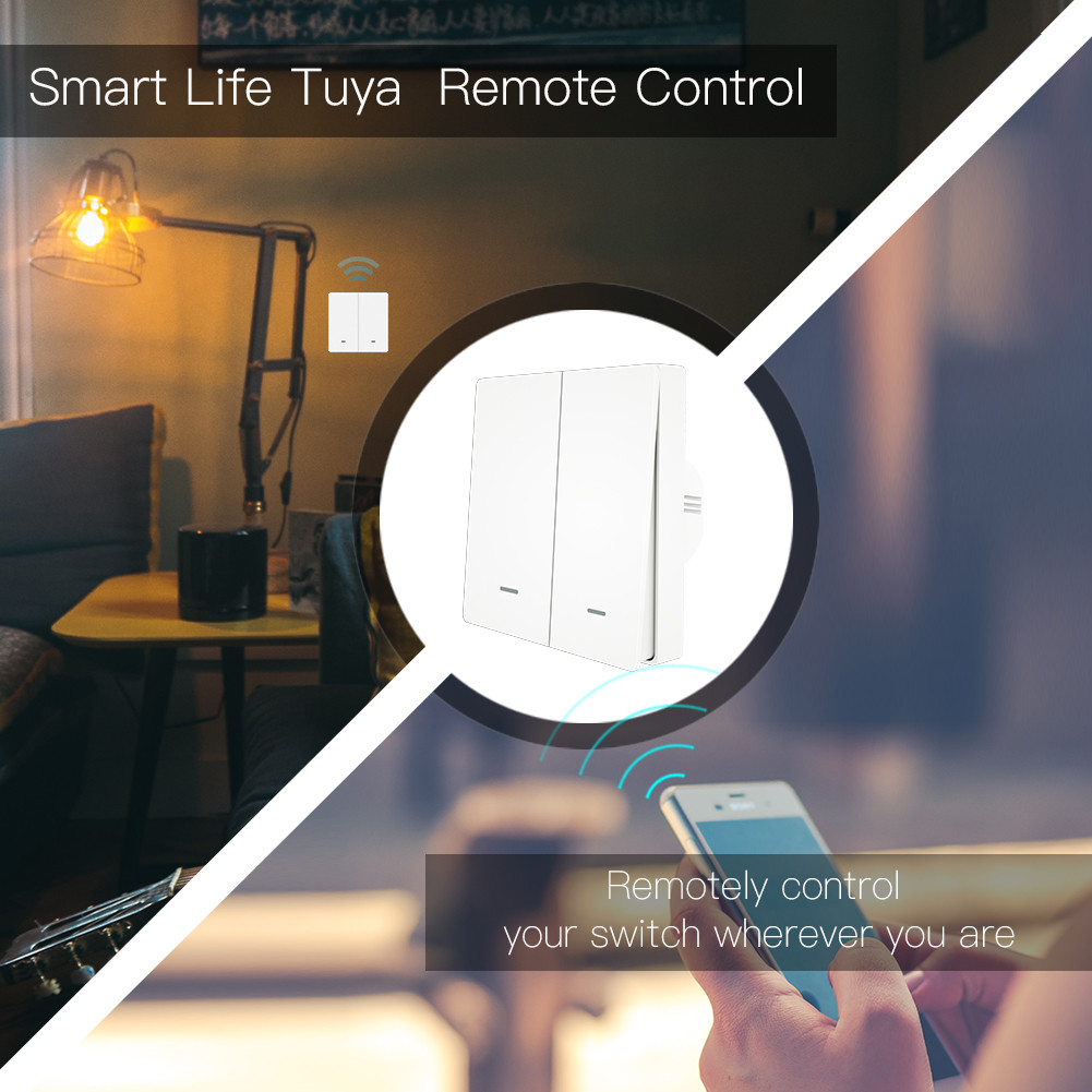 Multi Gang Smart Switch Tuya Wifi Mechanical Switch Multi Function Smart Push Button Switch