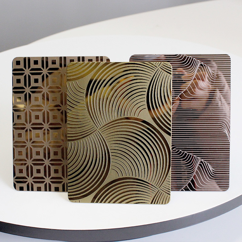 Sus304 Stainless Steel Plate Mirror Etched Decorative Metal Sheets