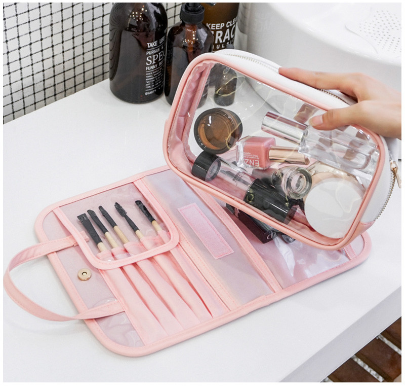 Custom Large Capacity Waterproof Transparent PVC Cosmetic Bag