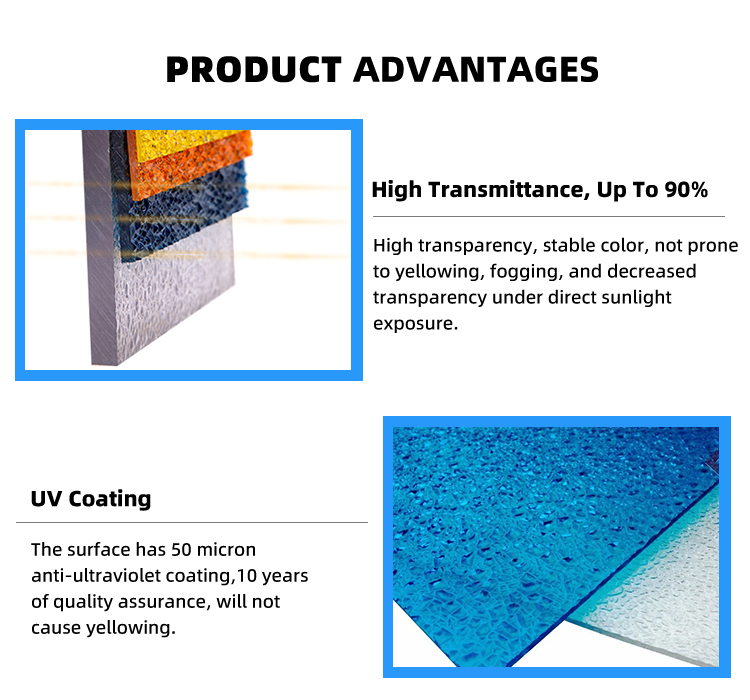 Plastic Polycarbonate Sheet 3mm Crystal Polycarbonate Sheet Monolithic Diamond Polycarbonate Sheet