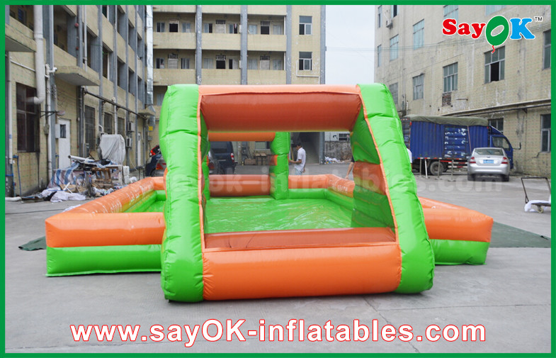 Giant Inflatable Football Colorful Soccer Goal Inflatable Obstacle Course Inflatable Soap Football Field