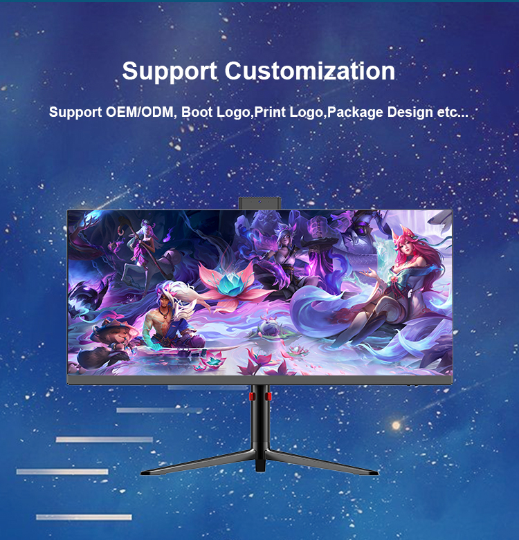 DDR3 4GB RAM 128GB SSD 30inch Core I3 I5 I7 Aio Office Monoblock Computer All In One Pc
