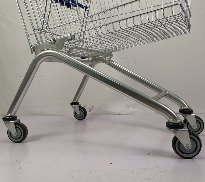 125L Zinc Powder Coating Metal Shopping Trolley Supermarket Shopping Cart