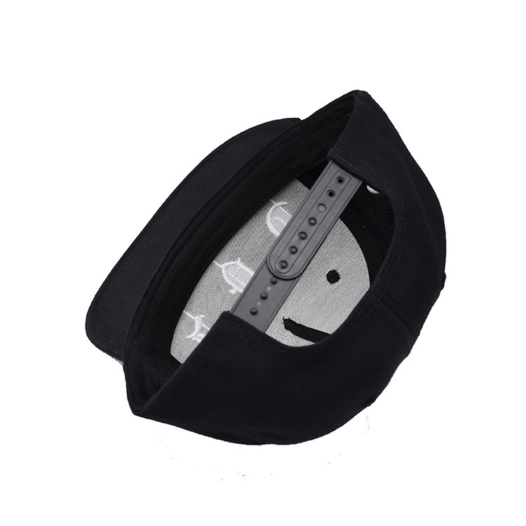 Classic Flat Brim Snapback Hats Blank Underbrim Cotton Wool Blend Flat Visor