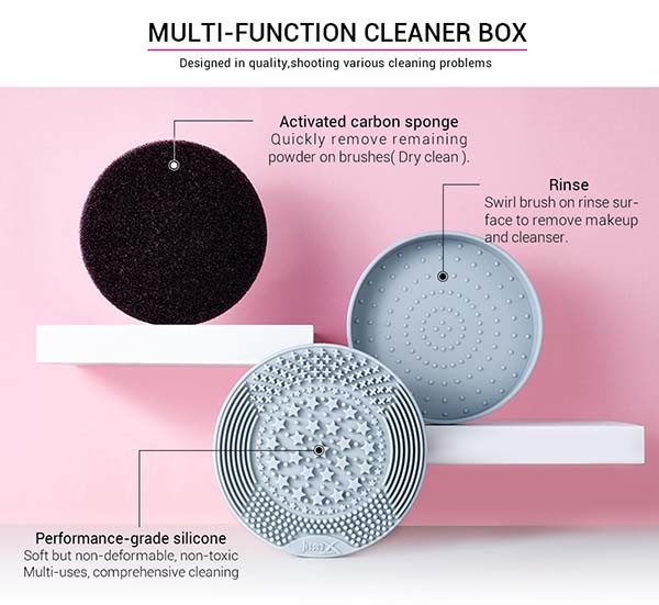 Magnet Black 11x2.4cm Makeup Brush Washing Machine Makeup Brush Cleaner